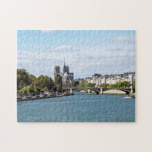 Notre Dame de Paris en Seine river - Frankrijk Legpuzzel (Horizontaal)