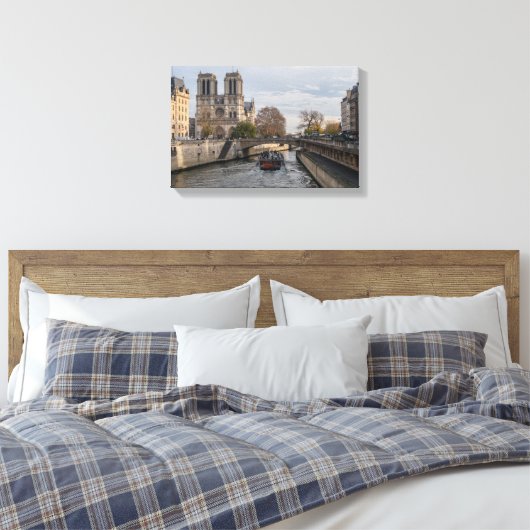 Notre Dame de Paris, Frankrijk Canvas Afdruk (Insitu (Slaapkamer))