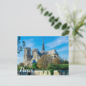 Notre Dame de Paris in Frankrijk Briefkaart (Staand voorkant)