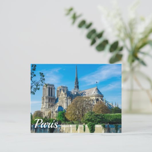 Notre Dame de Paris in Frankrijk Briefkaart (Staand voorkant)