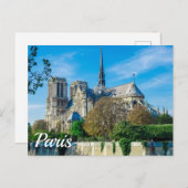 Notre Dame de Paris in Frankrijk Briefkaart (Voorkant / Achterkant)