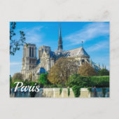 Notre Dame de Paris in Frankrijk Briefkaart (Voorkant)