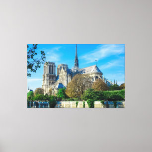 Notre Dame de Paris in Frankrijk Canvas Afdruk