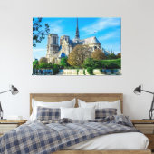 Notre Dame de Paris in Frankrijk Canvas Afdruk (Insitu (Slaapkamer))