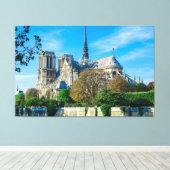 Notre Dame de Paris in Frankrijk Canvas Afdruk (Insitu (Houten vloer))