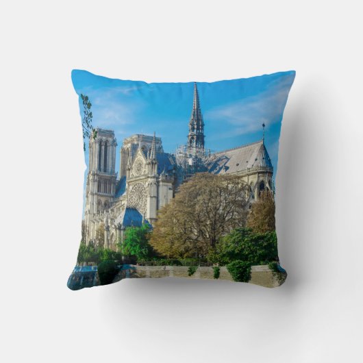 Notre Dame de Paris in Frankrijk Kussen (Achterkant)