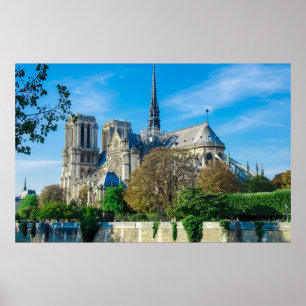 Notre Dame de Paris in Frankrijk Poster