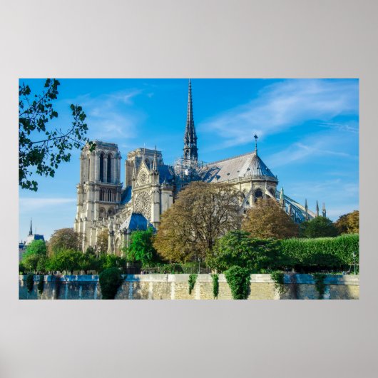 Notre Dame de Paris in Frankrijk Poster (Voorkant)