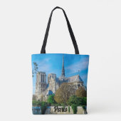Notre Dame de Paris in Frankrijk Tote Bag (Achterkant)