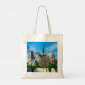 Notre Dame de Paris in Frankrijk Tote Bag (Achterkant)