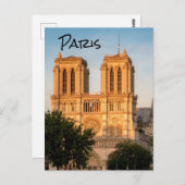 Notre Dame de Paris in Golden Hour - Parijs, Frank Briefkaart (Voorkant / Achterkant)
