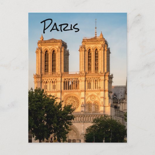 Notre Dame de Paris in Golden Hour - Parijs, Frank Briefkaart (Voorkant)