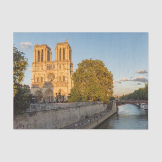 Notre Dame de Paris in Golden Hour - Parijs, Frank Tissuepapier (Voorkant)