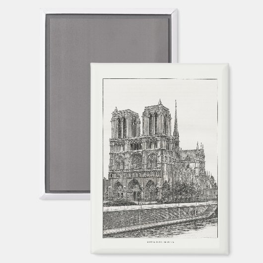 Notre Dame de Paris Kathedraal Magnet (Voorkant / Achterkant)