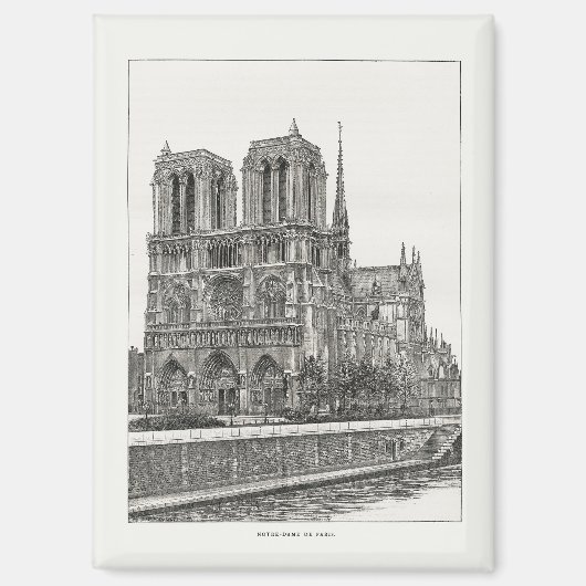 Notre Dame de Paris Kathedraal Magnet (Voorkant)