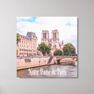 Notre Dame de Paris katholieke kathedraal Canvas Afdruk