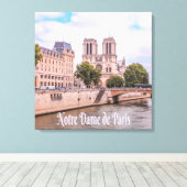 Notre Dame de Paris katholieke kathedraal Canvas Afdruk (Insitu (Houten vloer))