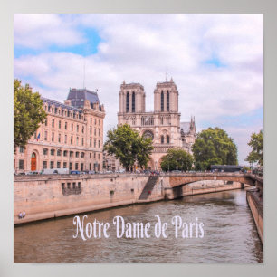Notre Dame de Paris katholieke kathedraal Poster