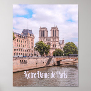 Notre Dame de Paris katholieke kathedraal Poster