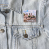 Notre Dame de Paris katholieke kathedraal Vierkante Button 5,1 Cm (In situ)