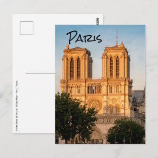 Notre Dame de Paris op het gouden uur - Parijs, Fr Briefkaart