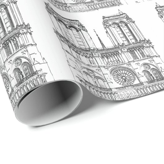 Notre Dame de Paris - Parijs, Frankrijk Cadeaupapier (Rol Hoek)