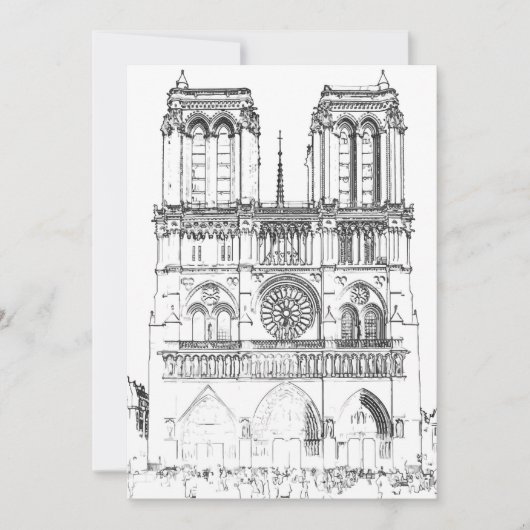 Notre Dame de Paris - Parijs, Frankrijk Kaart (Voorkant)