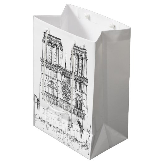Notre Dame de Paris - Parijs, Frankrijk Medium Cadeauzakje (Voorkant Gekanteld)