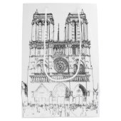 Notre Dame de Paris - Parijs, Frankrijk Medium Cadeauzakje (Achterkant)
