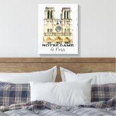 Notre-Dame de Paris Souvenir France Cathedral Canvas Afdruk (Insitu (Slaapkamer))