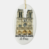 Notre-Dame de Paris Souvenir France Cathedral Keramisch Ornament (Rechts)