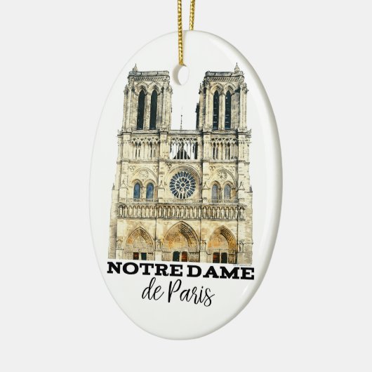 Notre-Dame de Paris Souvenir France Cathedral Keramisch Ornament (Links)