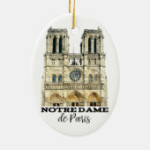 Notre-Dame de Paris Souvenir France Cathedral Keramisch Ornament (Achterkant)
