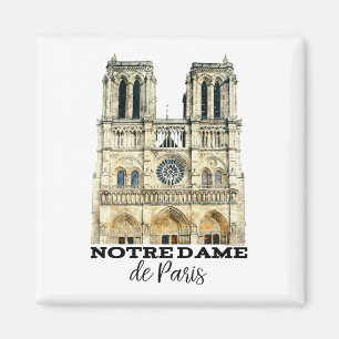 Notre-Dame de Paris Souvenir France Cathedral Magneet