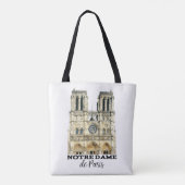 Notre-Dame de Paris Souvenir France Cathedral Tote Bag (Achterkant)