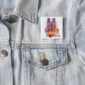 Notre Dame de Paris Vierkante Button 5,1 Cm (In situ)