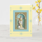 Notre Dame des Victoire Jezus Verjaardagszegeninge Kaart (Gele Bloem)