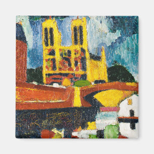 Notre Dame door Henry Lyman Sayen Magneet