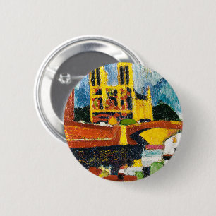 Notre Dame door Henry Lyman Sayen Ronde Button 5,7 Cm