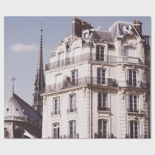 Notre Dame en Parisian Architecture Cadeaupapier (Vlak)