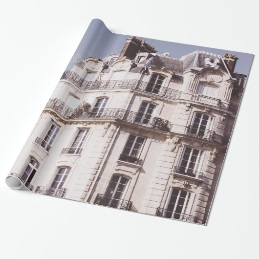 Notre Dame en Parisian Architecture Cadeaupapier (Uitgerold)