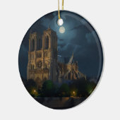 Notre Dame en Volle Maan Art Keramisch Ornament (Links)