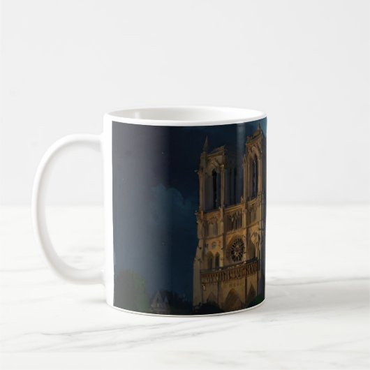 Notre Dame en Volle Maan Art Koffiemok (Links)