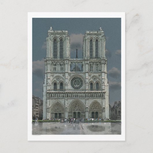Notre Dame Facade postkaart (Voorkant)
