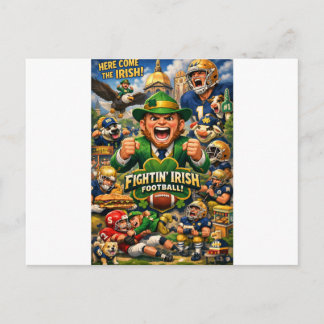 Notre Dame Fighting Irish Grappig Logo Briefkaart