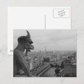 Notre Dame Gargoyle Briefkaart (Voorkant / Achterkant)