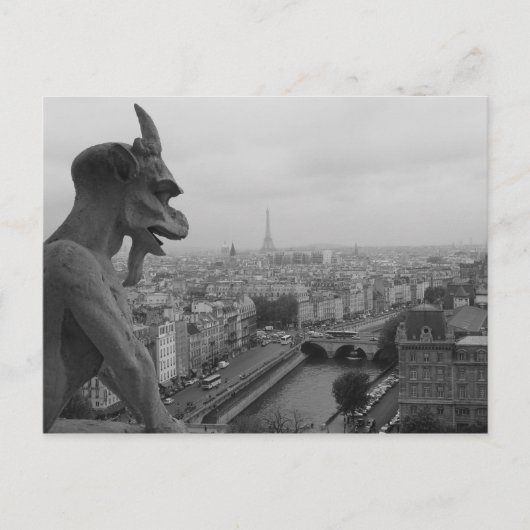 Notre Dame Gargoyle Briefkaart (Voorkant)