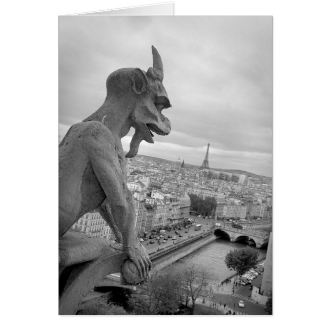Notre Dame Gargoyle-kaart (Voorkant)