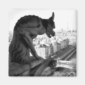 Notre Dame Gargoyle  Print Square Magnet (Voorkant)