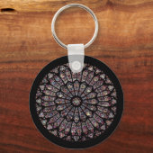 Notre Dame Glas in lood North Window, Parijs Sleutelhanger (Voorkant)